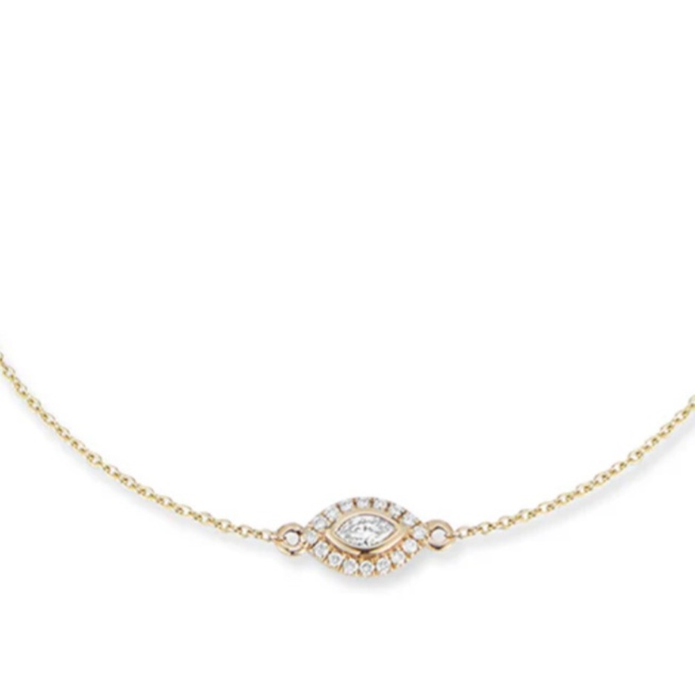 Dana Rebecca 14 KT Rose Alexa Jordyn Evil Eye Halo Necklace